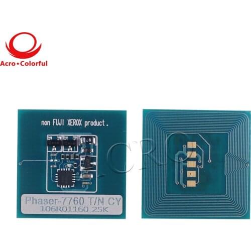Refillled for Xerox Phaser 7760 7760DN 7760DX 7760GX Laser printer Color Toner Cartridge Chip