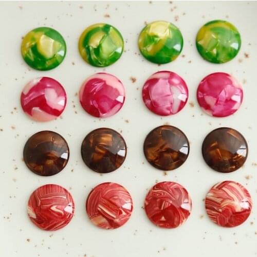 Retro Acetate Half Pill Earring Patch DIY Handmade Earring Material Homemade Jewelry Accessories