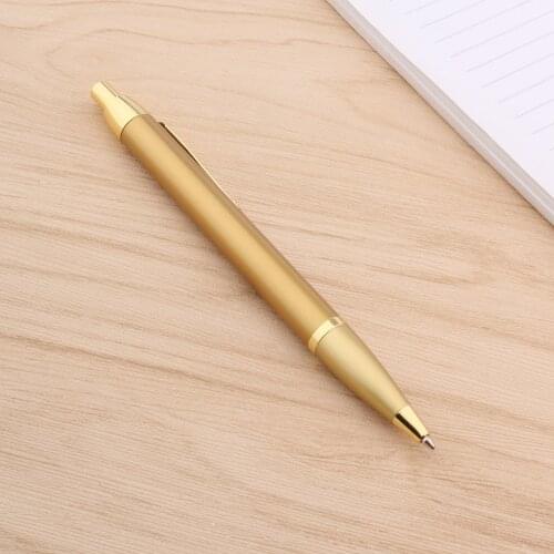 High Quality Metal GIFT ball PEN Press the classics Luxury GOLDEN Trim Ballpoint Pen Stationery Office School Supplies