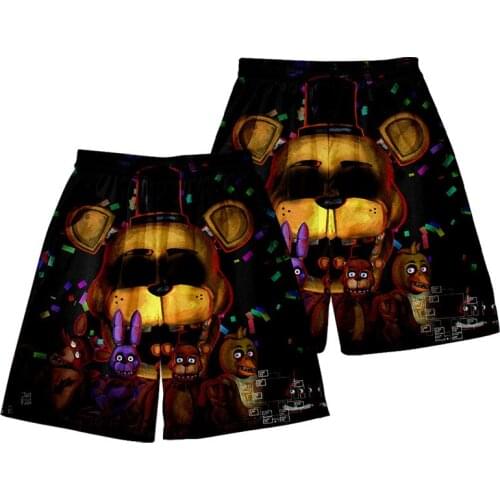 Five Nights At FNAF 3D Board Shorts Trunks FNAF New Quick Dry Beach Swiming Shorts Boys Hip Hop Short Pants Beach clothes