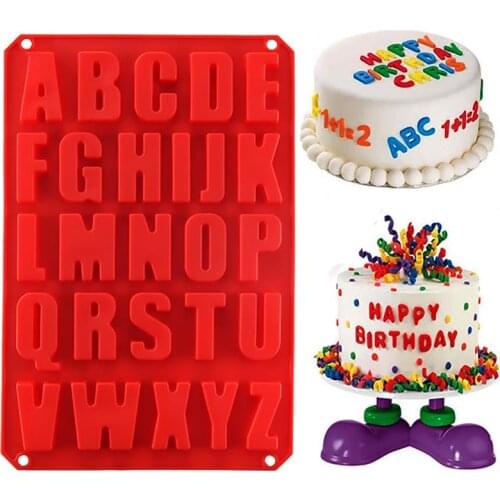 Silicone Cake Mold Letters Candy Chocolate Mold Silicone Cake Baking Utensils Silicone Ice Tray Cocina Accessories Baking Tools