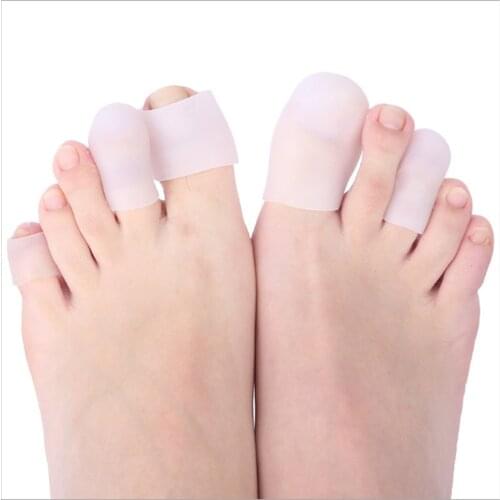 Silicone Finger Toe Protector Separator Tubes Foot Hand Pain Relief Soft Massager Bandage Foot Care Tools Callus Protection Tool