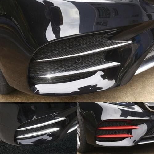 Car Styling ABS Chrome Rear Front Fog Lamp Strips Trim Cover Sticker for Mercedes Benz E Class W213 2016 2017 2018 E43 AMG Part