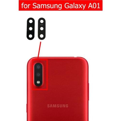 2pcs for Samsung Galaxy A01 Camera Glass Lens Back Rear Camera Lens with 3M Glue Replacement Repair Spare Parts