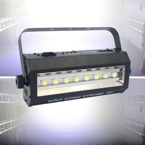 LED DJ Strobe Light 200W Powerful 8Pcs 20W LED Strong White Flash Lights DMX Sound control Stroboscope for Disco DJ Bar Club
