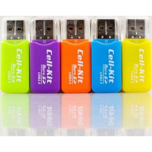 USB 2.0 Micro SD T-flash Connector Adapter High Speed TF Menory Card Reader with Transparent Lid for PC Cellphone 300pcs/lot