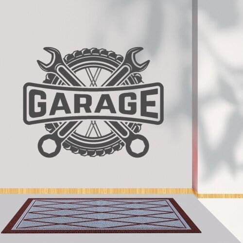 Vector Garage Car Wall Sticker Car Service Garage Workshop Decal Wall Art Decoration A001393