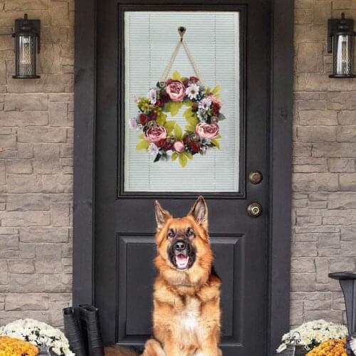 Artificial Flower Wreath Wreath for Festival Front Door Window Home Décor