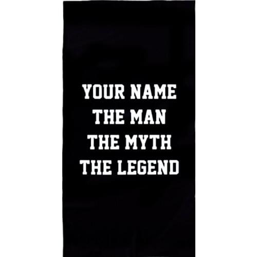 The Man The Myth The Legend Funny Personalized Beach Towel Custom Sport Swimming Pool Towels for Bath Cool Daddy Grandad Gifts