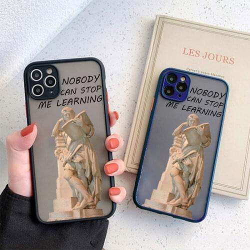 Funny Artistic Statue Phone Case For iPhone 12 Mini 11 Pro X XS Max XR 7 8 6 6S Plus SE 2020 Camera Lens Protection Soft Cover
