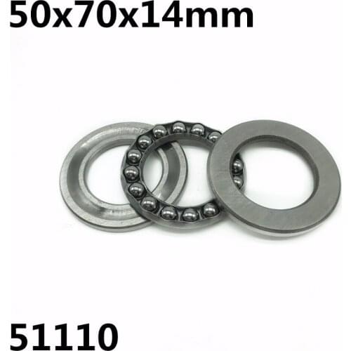 10Pcs 51110 50x70x14mm Axial Thrust Ball Bearings 8110 High quality
