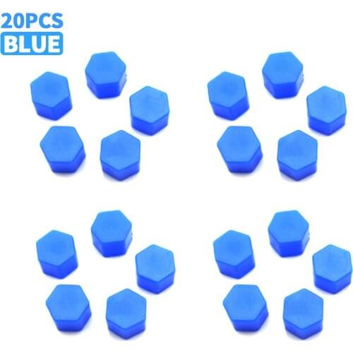 20pcs 21mm Car Wheel Caps Bolts Covers Nuts Silicone Auto Wheel Hub Protectors Screw Cap Anti Rust Cover