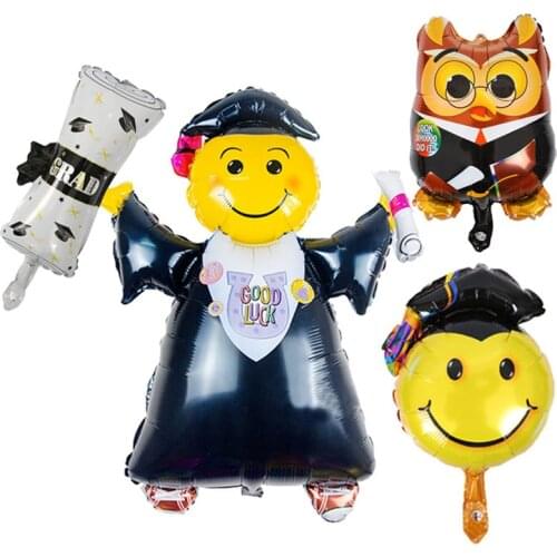 8 Kinds Different Size Cartoon Comic Foil Balloon Aluminum Gift Children Student Graduation Party Ceremony School Decoration