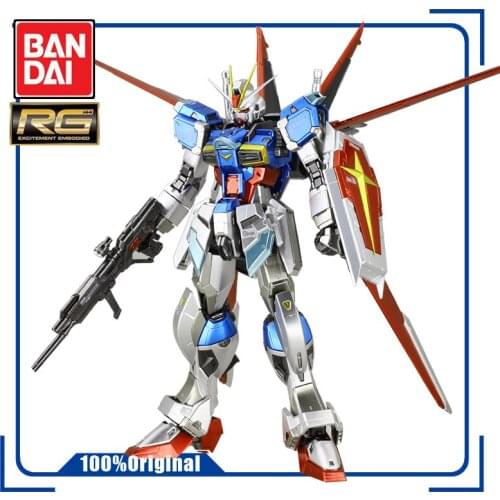 BANDAI RG 1/144 ZGMF-X56S-a Force Impulse Gundam Metal Coloring Assembly Model Action Toy Figures Gifts for Children