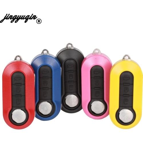 Jingyuqin Key Case 3 Buttons Flip folding Remote Key Case Shell Cover For FIAT 500 Panda Punto Bravo Car Alarm Keyless SIP22