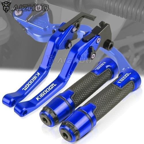 FOR BMW K1600GTL 2017-2018 K1600 GTL Logo Motorcycle Adjustable Short Brake Clutch Levers CNC Aluminum Hand Grips Ends Handlebar