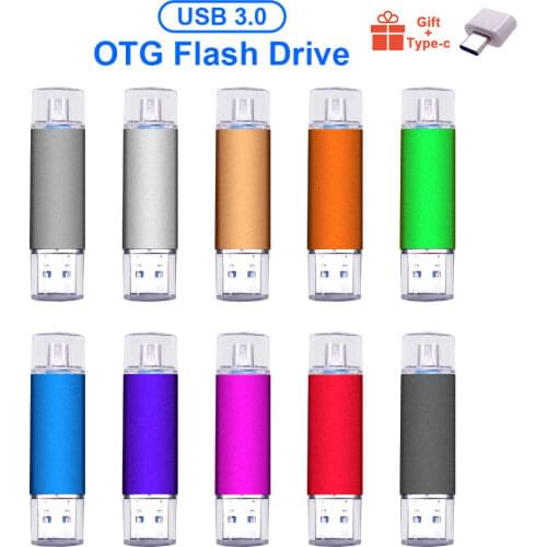 Colorful Metal OTG Type C Pen Drive 64GB Pendrive 16GB 32GB Usb Flash Drive 128GB Flash Usb Memory Cle Usb Flash Stick Gifts