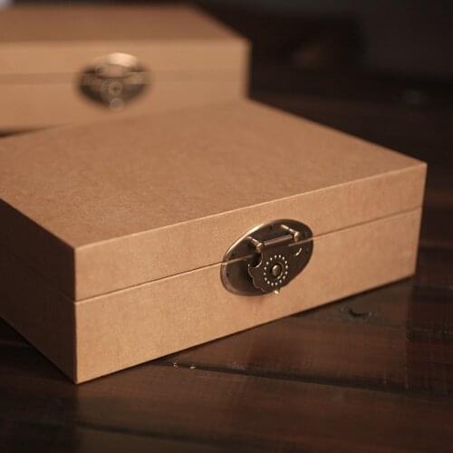 High Quality Cardboard And Paper Gift Case Handmade Input Empty Storage Boxes Case 237*176*70mm Can Customize LOGO