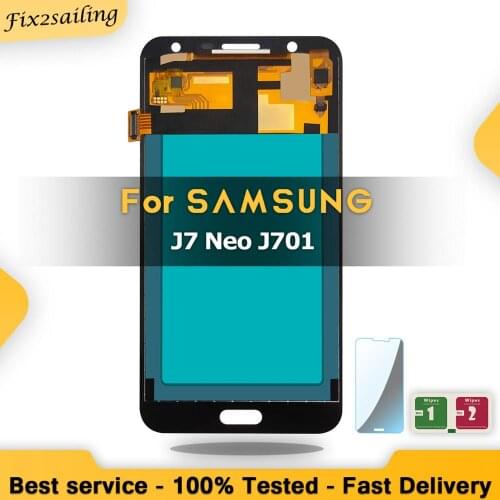 Copy OLED 5.5" LCD Screen For SAMSUNG Galaxy J7 J701 Neo J701 J701F J701M J701MT Touch Display Digitizer Assembly 100% Tested
