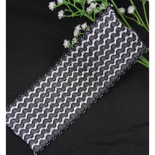 60mm Elastic Stretch Black White Webbing Ribbon Tape Band Belt Applique Scrapbooking Sewing Supplies for Cloth Strap 10yd/T1096