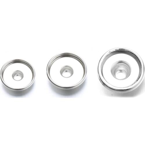 50pcs/lot Snap Jewelry Accessories Findings Components 12MM&16MM&18MM Metal Snap Buttons for Make Glass Snap Button Fittings