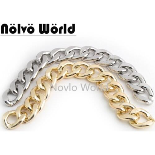 Nolvo World 1-5 meters 7mm thick 27mm width 4 colors Aluminum thick chain for purses and handbags