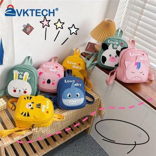 Fashion Children Cute Cartoon Animal Shape Canvas Backpack Kindergarten Small School Bag Handbag Knapsack