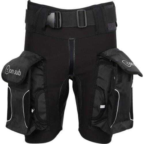 Premium Black Neoprene Tech Scuba Diving Wetsuit Shorts with Pockets for Surfing Kayaking Canoe Water Sports S M L