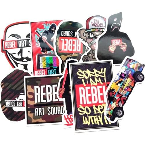 NEW 10Pcs/Lot rebel Anime Classic Stickers Toy For Laptop Skateboard Luggage Decal Waterproof Funny Stickers For kid