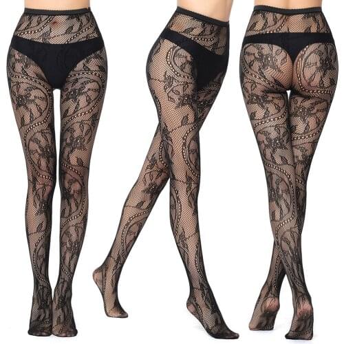 20 Styles New Arrival Thin Women Pantyhose Sexy Hollow Solid Fishnet Tights Clothes For Women Black Tights Lace Sexy Lingerie