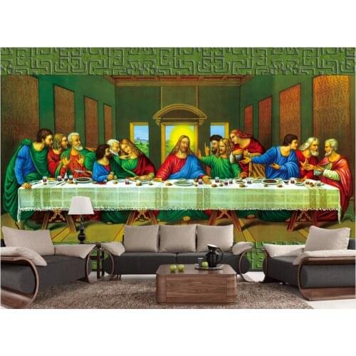 Custom photo 3d room wallpaper Non-woven mural The last supper decoration painting 3d wall murals wallpaper for walls 3d