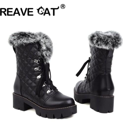 Женские зимние сапоги REAVE CAT China At AliExpress