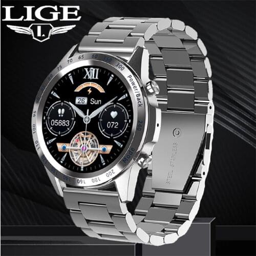 2021 LIGE New Smartwatch Men Heart Rate Blood Pressure Monitoring Watch Sport Fitness Tracker Make Call Smart Watch For Xiaomi