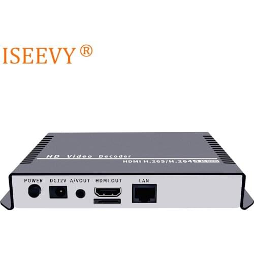 ISEEVY H.265 H.264 4K Video Decoder IPTV Decoder with HDMI CVBS output for Network Stream Decoding support RTMP RTSP UDP HTTP