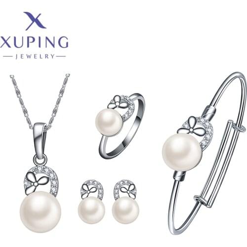 Xuping Fashion Lovely New Arrival Childrens Imitation Pearl Jewelry Sets Baby Gifts 60102