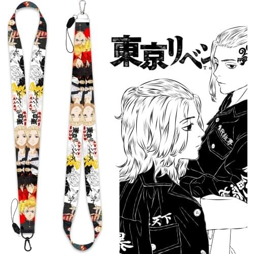 Japanese Anime Tokyo Ghoul Lanyard Keychain Peripheral Pendant Detachable Cassette Rope Hand Rope Wristband