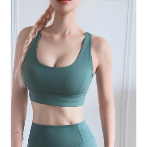 SALSPOR Women Shockproof Vest Fitness Top Sleeveless Beautiful Back Crossover Cutout Vest Casual Adjustable Shoulder Strap Vest