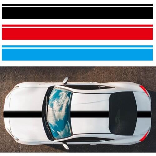 1PCS Fashion WRC stripe car roof to the rear of the set of vinyl motorsport applique adornment vinyl stickers car accessories