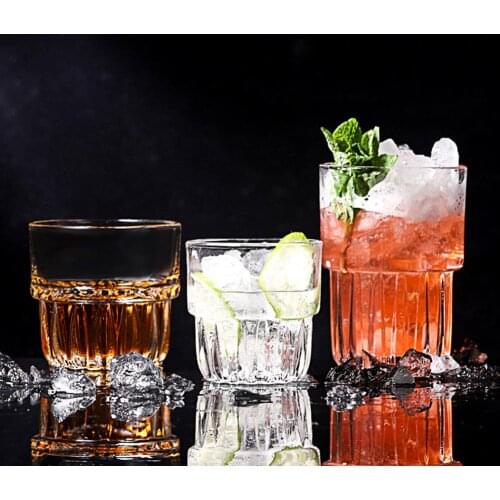 160/250/330ml Coffee Mug KTV Bar Single Layer Glass Cup Whisky Cocktail Coffee Clear Mug vasos de vidrio бокалы для вина