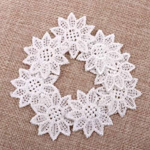 50pcs/lot wholesale New beautiful lace Applique Garment Accessories Decoration Sew On Guipure Lace Fabric