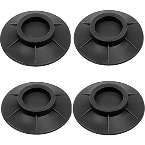 4Pcs Floor Mat Washing Machine Feet Pads Non Slip Shock Proof Furniture Elasticity Black Rubber Protectors