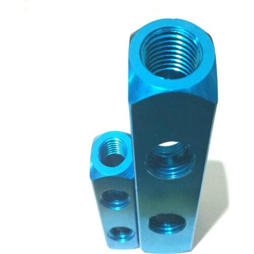 1/4" or 1/2" BSPT Equal Female Pneumatic Quick Connector Air Hose Aluminum Manifold Block Splitter 5-13 Ports 2-12 Ways