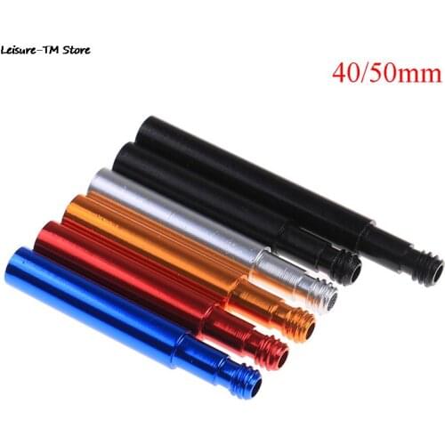 Aluminium Alloy Bicycle Presta Valve Extender Bike Tire Wheel 40/50mm French Valve Extenders Caps Core Adapter