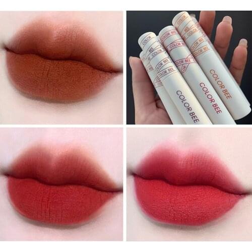 Velvet Matte Lipstick Lip Makeup Silky Lip Gloss Waterproof Lip Glaze Longlasting Lip Tint Women Cosmetic Non-marking TSLM2