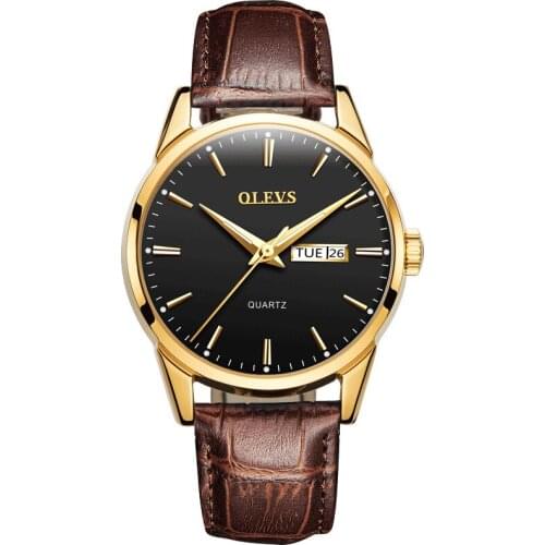 Ladies watch Luxury Fashion Bussness Breathable Leather Luminous Hand Quartz Wristwatch Gifts for Male watche Quartz watches