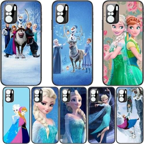 Frozen Princess Phone Case For xiaomi redmi POCO F1 F2 F3 X3 Pro M3 9C 10T Lite NFC Anime Black Cover Silicone Back Prett mi 10