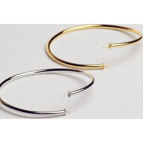 Silver&Gold Color Bangle Findings Fashion Bangle Accessory DIY Pearl Jewelry Finidngs&Components Pearl Bangle Jewelry Findings