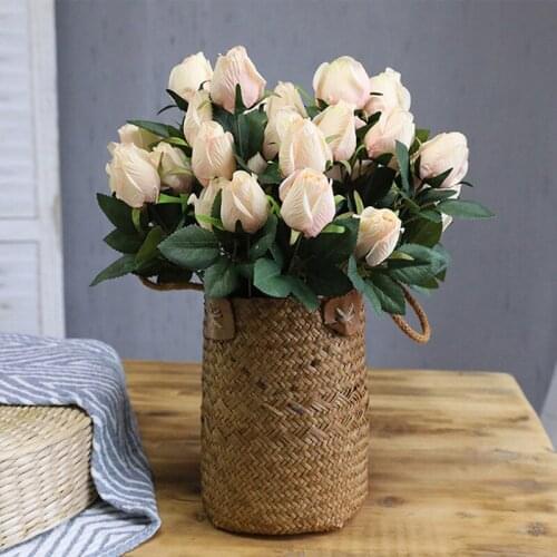 Artificial Flowers Rose 1PCS Non-woven Fabrics Flower Bouquet Valentines Day Wedding Decoration Table Centerpieces