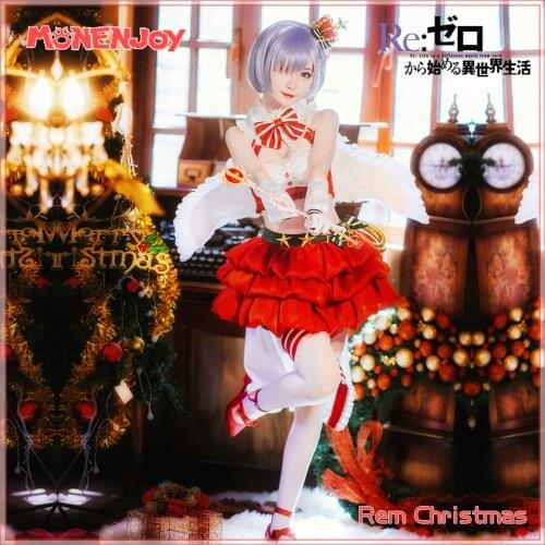 Monenjoy Re Life in a different world from Zero Rem Cosplay Costume Christmas Dress Cos Sets