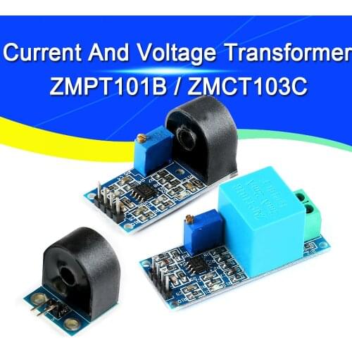 Active Single Phase Voltage Transformer Module AC Output Current Voltage Sensor for Arduino Mega ZMPT101B 2mA ZMCT103C 5A